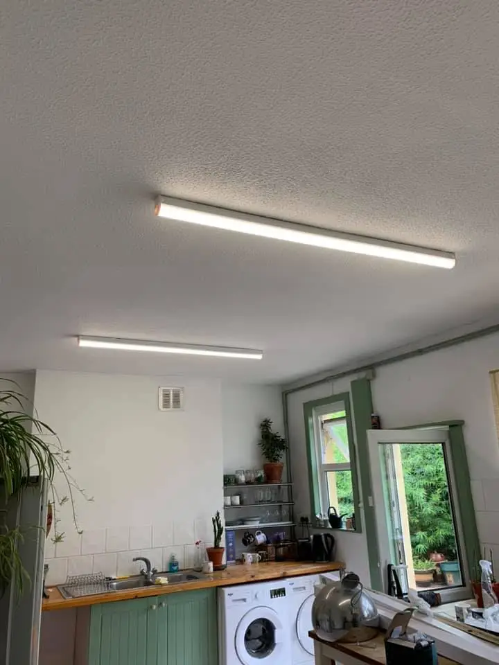kitchen led light installation electrical services swansea - L & W Electrical Ltd Kitchen with new LED ceiling lights installed by L&W Electrical Ltd, providing bright and efficient Electrical Services in Swansea.